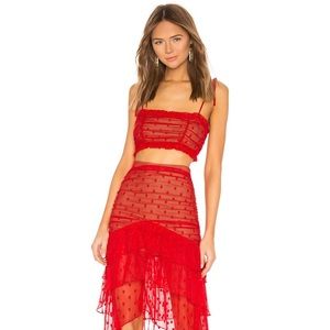 NWT Majorelle Red Heidi Skirt and Sawyer Top